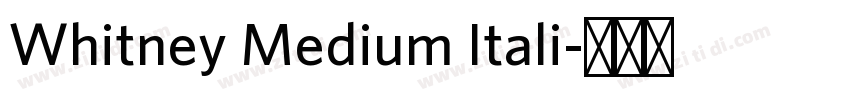Whitney Medium Itali字体转换 Whitney Medium Itali字体转换